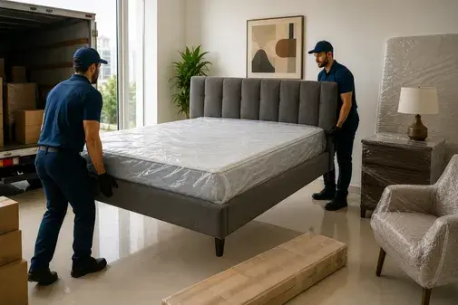 Bed and mattress movers handling furniture relocation