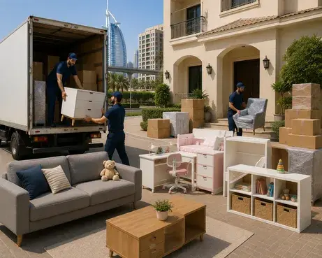 Home relocation with professional furniture movers in Al Barsha
