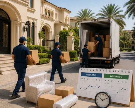 Furniture Movers Emirates Hills completing organized villa relocation