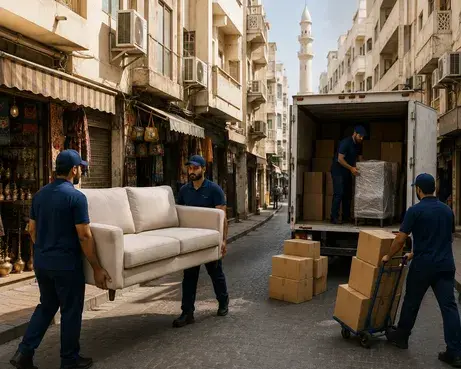 Professional furniture movers in Deira handling residential relocation