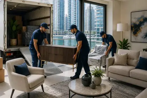 Apartment relocation with professional furniture movers in Dubai Marina