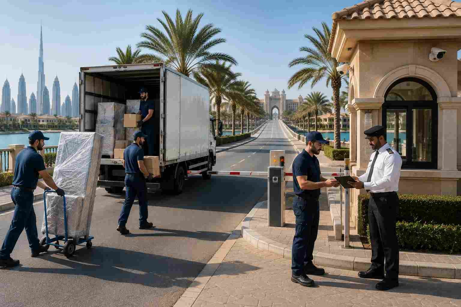 urniture movers in Palm Jumeirah loading furniture for transport